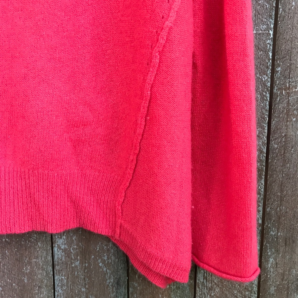 Cashmere pink high low 360 sweater L fall cute - Picture 7 of 8